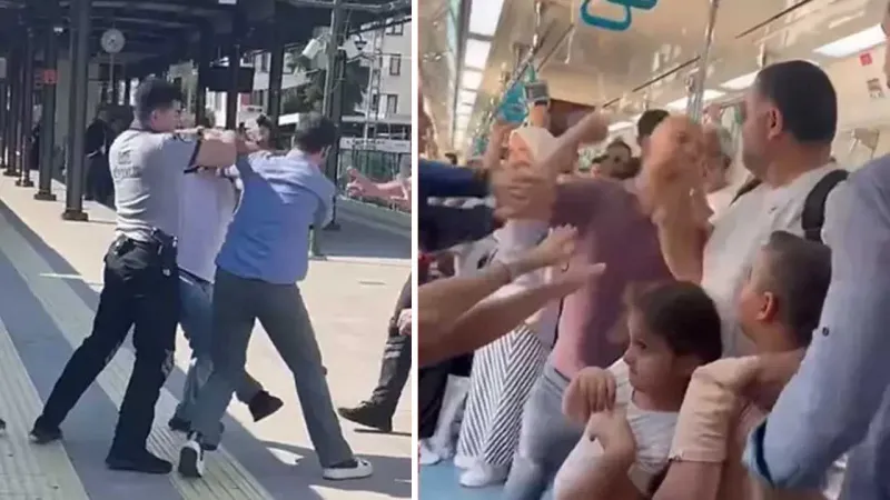 Çocuklarıyla seyahat eden babanın burnunu kıran maganda serbest bırakıldı!