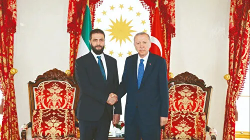 Cumhurbaşkanı Erdoğan Dolmabahçe’de Şara ile görüştü: Suriye’de toprak bütünlüğü korunmalı