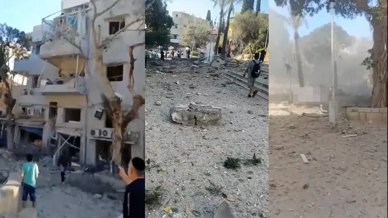 İran, ABD saldırısının ardından İsrail'i vurdu! Büyük yıkım böyle görüntülendi