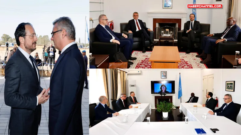 KKTC Cumhurbaşkanı Tufan Erhürman ile GKRY lideri Nikos Hristodulidis bir araya geldi