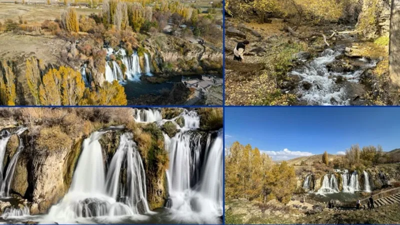Muradiye Şelalesi'nde Sonbahar Büyüsü: Renkler Coştu!