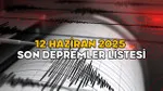 SON DAKİKA DEPREM 12 HAZİRAN 2025 || Deprem nerede oldu, kaç şiddetinde, merkez üssü neresi?